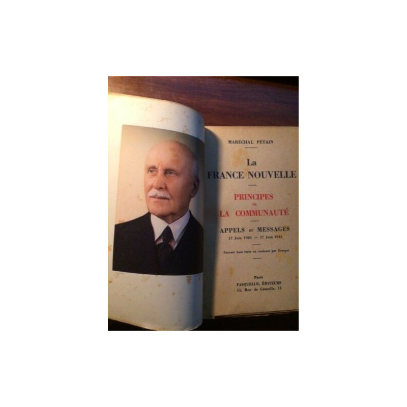 Livre La France nouvelle, Principe de la communauté Maréchal Pétain et14