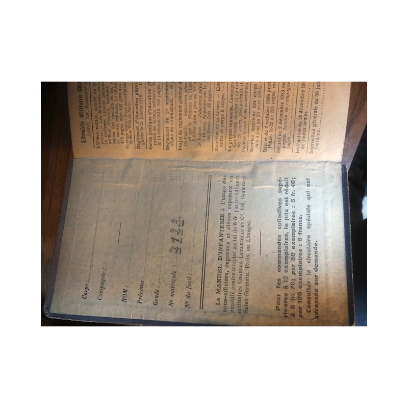 Manuel d'infanterie à l'usage des sous-officiers et caporaux de 1921 et11