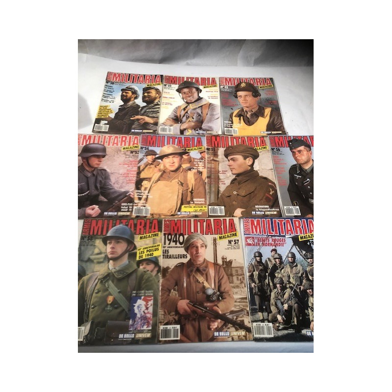 Pack Magazines Armes Militaria du No 50 à 60 et20