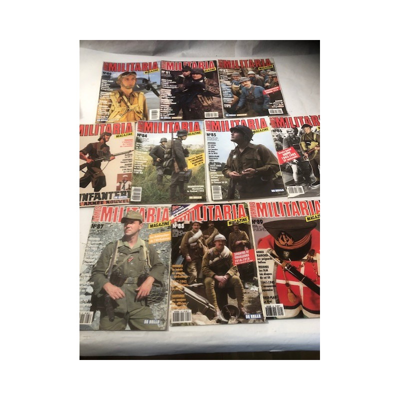 Pack Magazines Armes Militaria du No 80 à 89 et20