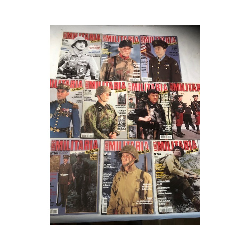 Pack Magazines Armes Militaria du No 140 à 149 et20