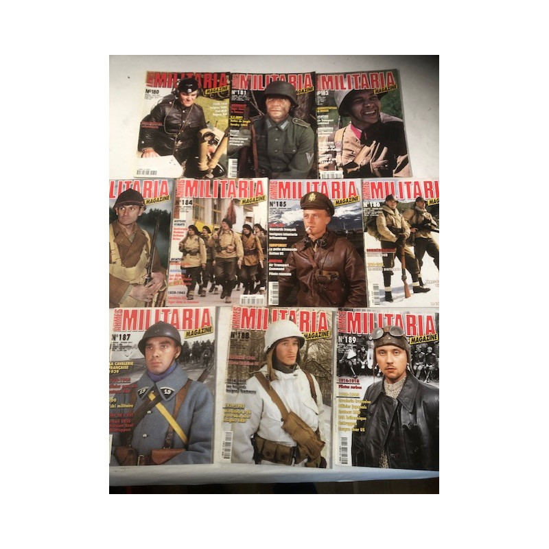 Pack Magazines Armes Militaria du No 180 à 189 et19