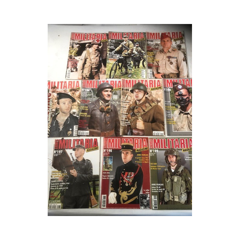 Pack Magazines Armes Militaria du No 190 à 199 et19