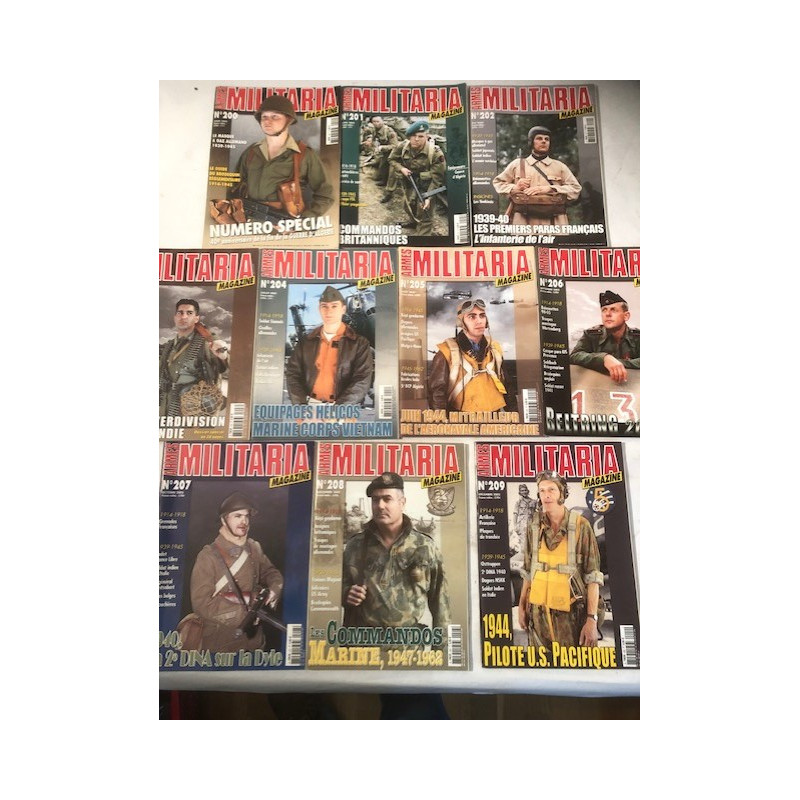 Pack Magazines Armes Militaria du No 200 à 209 et19