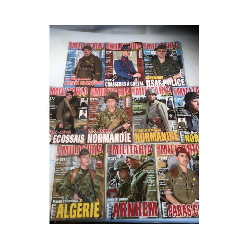 Pack Magazines Armes Militaria du No 270 à 279 et19