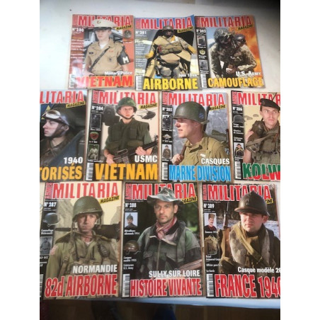 Pack Magazines Armes Militaria du No 280 à 289 et19