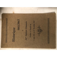 Livret Historique Succinct du 313eme Régiment d'infanterie et18