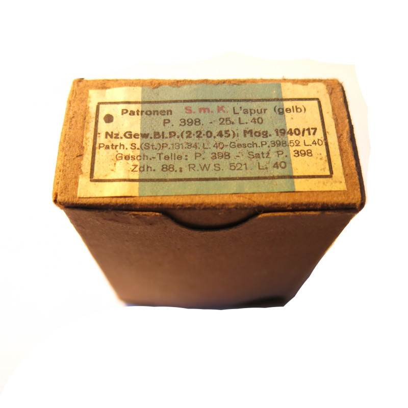 Boite vide Mauser 7.92 Smk lspur gelb ref C6 Boite vide Mauser 7.92 Smk lspur gelb ref C6