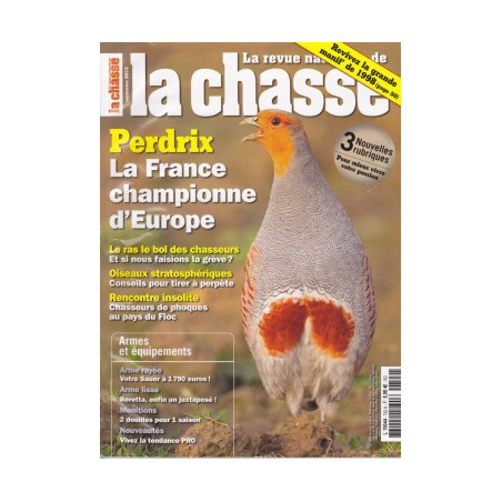 Revue Nationale de la chasse Sept 2013 : Perdrix La France Championne d'Europe et21