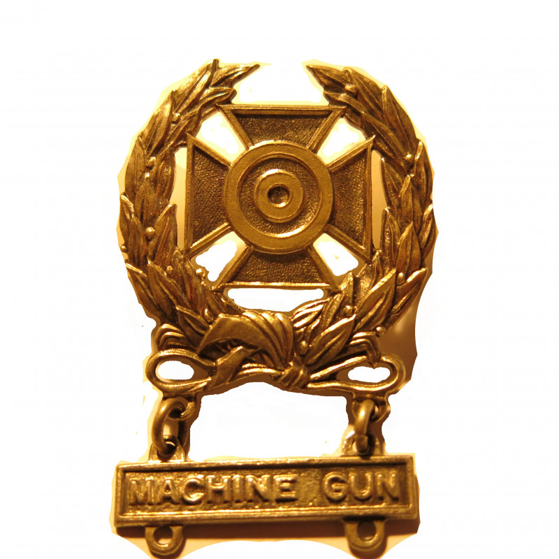 Badge qualification expert tireur machine gun Sterling US Army 39/45 ref 47 bo 5