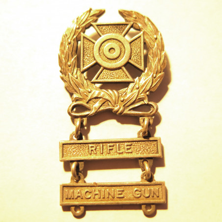 Badge qualification expert rifle machine gun Sterling US Army 39/45 ref 80 bo 5