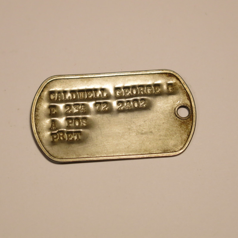 Plaque d'identité US army Vietnam  Caldwell George ref bo20 