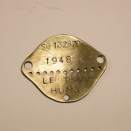 Plaque d'identité suppletif Vietnamien Indo matri 132870 ref bo38