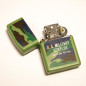 Briquet style Zippo US military surplus  camo woodland ref w13