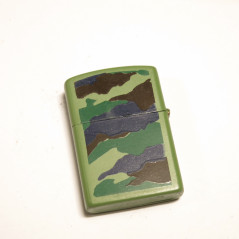 Briquet style Zippo US military surplus  camo woodland ref w13