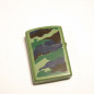 Briquet style Zippo US military surplus  camo woodland ref w13