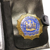 Plaque police New york Lieutenant avec porte cuir 