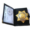 Plaque police US California Highway patrol Lieutenant 5838 avec cuir 