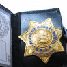 Plaque police US California Highway patrol Lieutenant 5838 avec cuir 