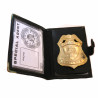 Plaque police security officer avec cuir 