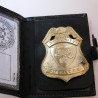 Plaque police security officer avec cuir 