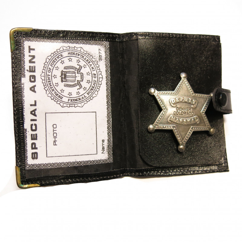 Plaque Deputy Marshal Colorado avec cuir 