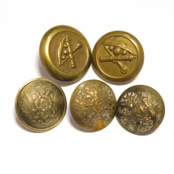 Lot de 5 boutons militaire...