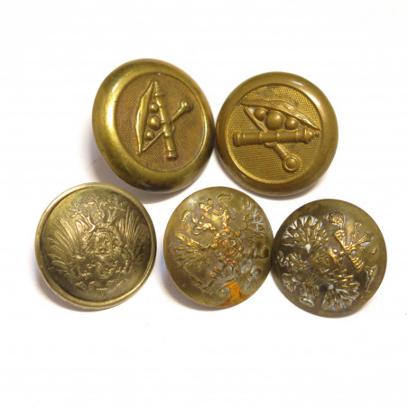 Lot de 5 boutons militaire ref 40 bo 39 