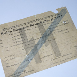 Papiers Kleiner fur die Waffen SS ref 20 bo doc