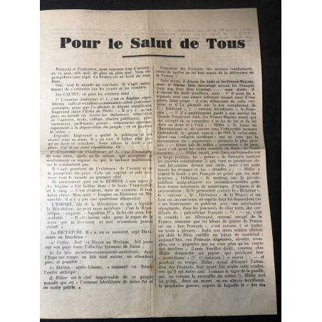 Prospectus Pour le Salut de tous ! de Joseph Santo