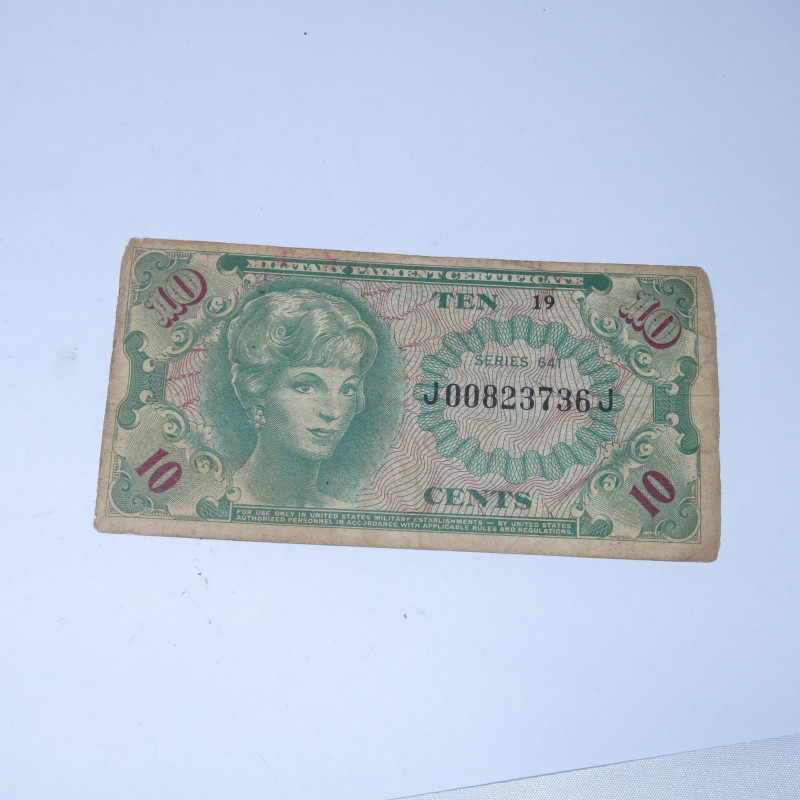 Billet 10 cents military payment serie 641 de 1965 ref bo 43