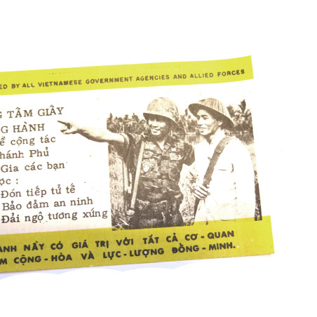 Paper Safe conduct pass US Vietnam