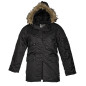 Parka N3B Teesar Noire avec capuche en fourrure 