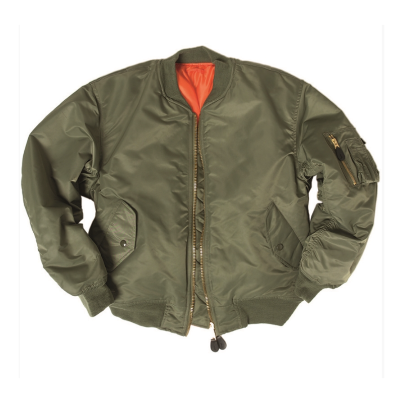 Blouson US Air Force bombers classique MA1 vert