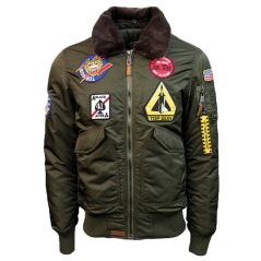Veste Air Force Top Gun avec badge verte