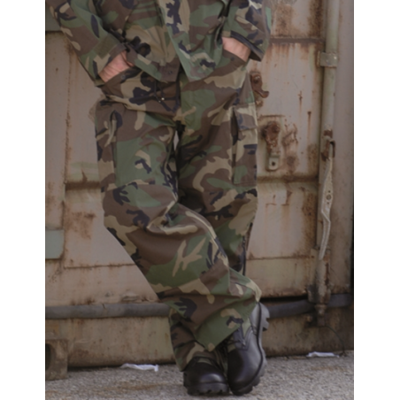 Pantalon de Pluie avec 3 couches Laminées camouflage woodland