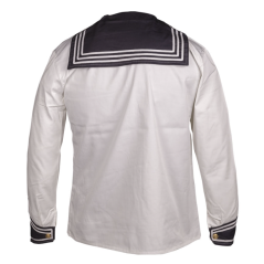Marinière allemande blanche avec col marine