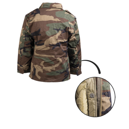 Blouson US M65 pour enfant camouflé Woodland