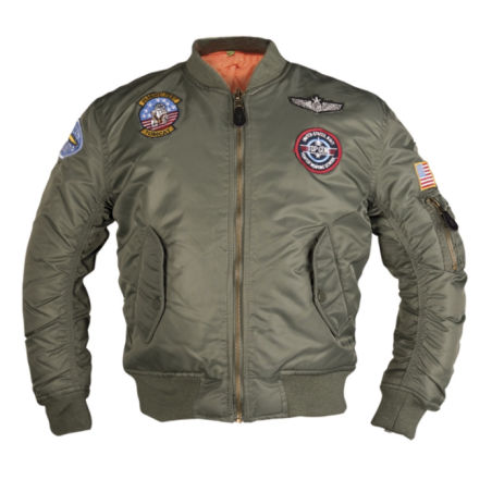 Blouson style bombers avec badges pour enfants