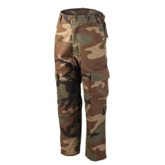 Pantalon US type BDU pour enfant camouflé Woodland