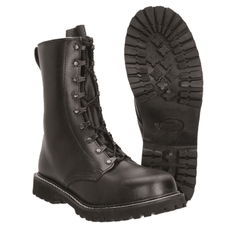 Rangers des para allemands en cuir noir