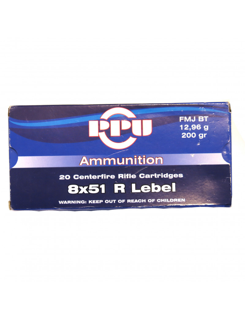 Boite de 20 cartouches fusil 8 mm Lebel FMJ