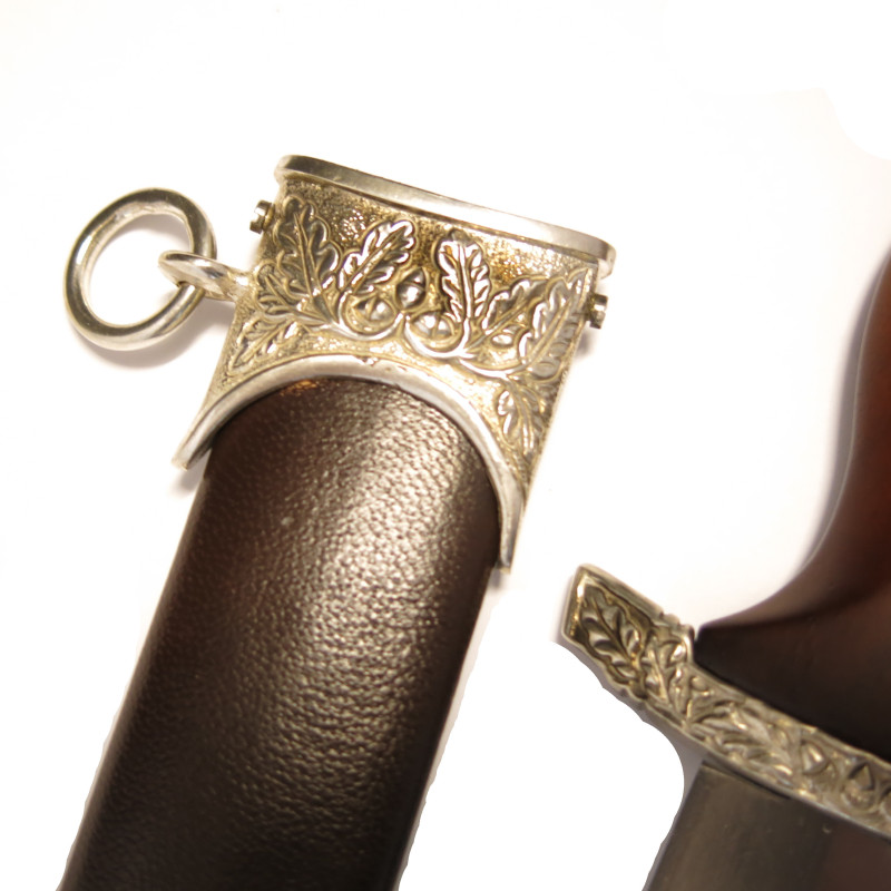 Dague d'honneur SA 1935 dedicacée poignée bois 