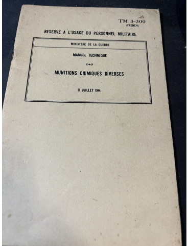 Manuel technique : Munitions chimiques diverses du 11 juillet 1944