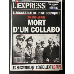 Revue L'express : L'assassinat de René Bousquet : 50 ans après Mort d'un collabo