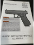 Livret d'instruction pour Glock safe action pistols all models