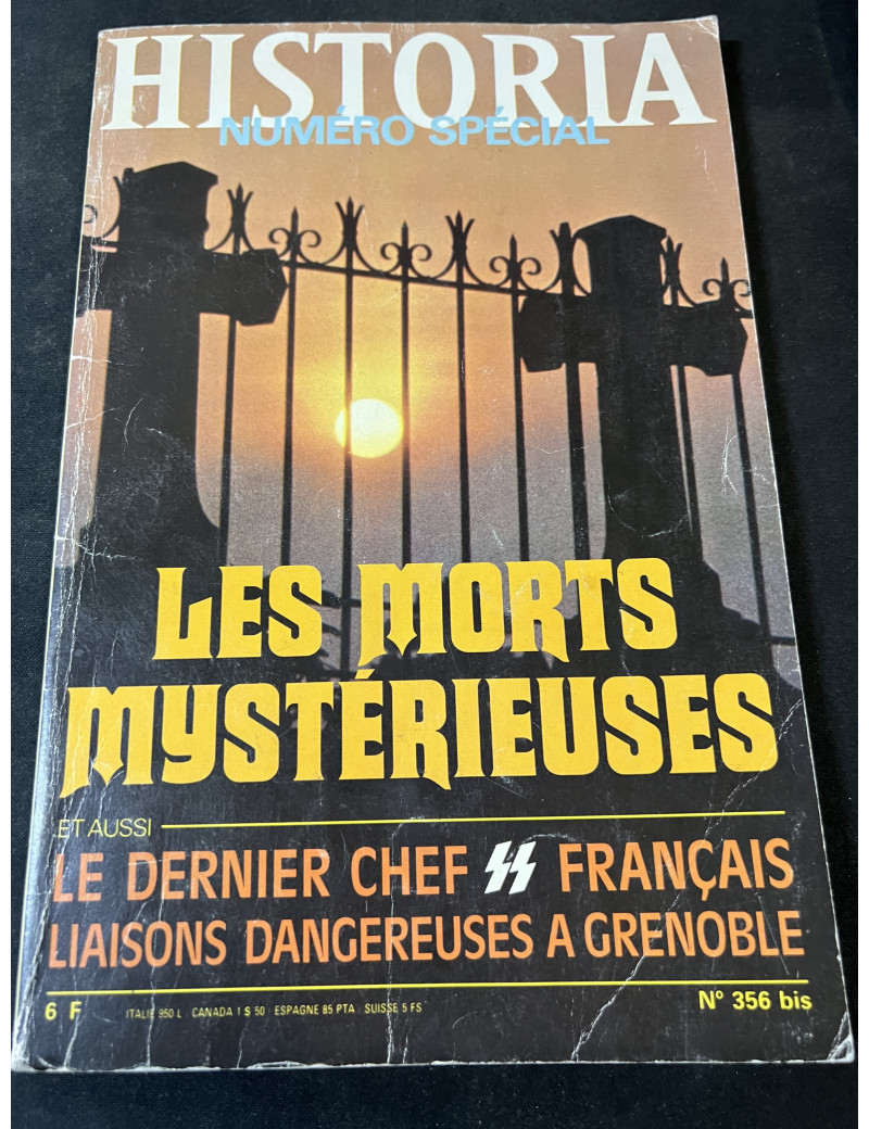 Revue Historia No Spécial 356bis : Les morts mystérieuses