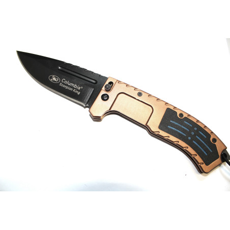 Couteau pliant Columbia Scorpion King Edition spéciale cuivré