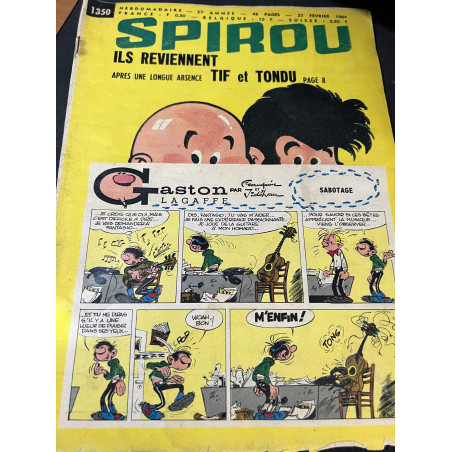 BD Spirou 1350 du 27 Fev 1964