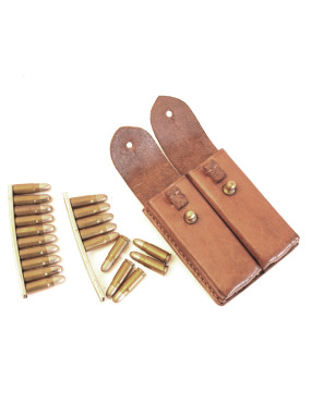 Etui cuir pour 2 lames chargeur C96 Mauser ref ba 85